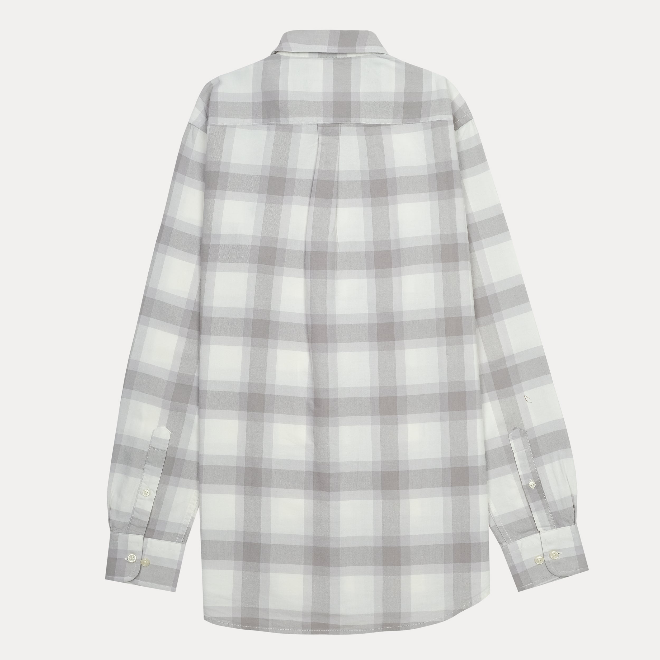 POLO RALPH LAUREN Silver Mist Custom Fit Long Sleeve Plaid Button-Up Shirt
