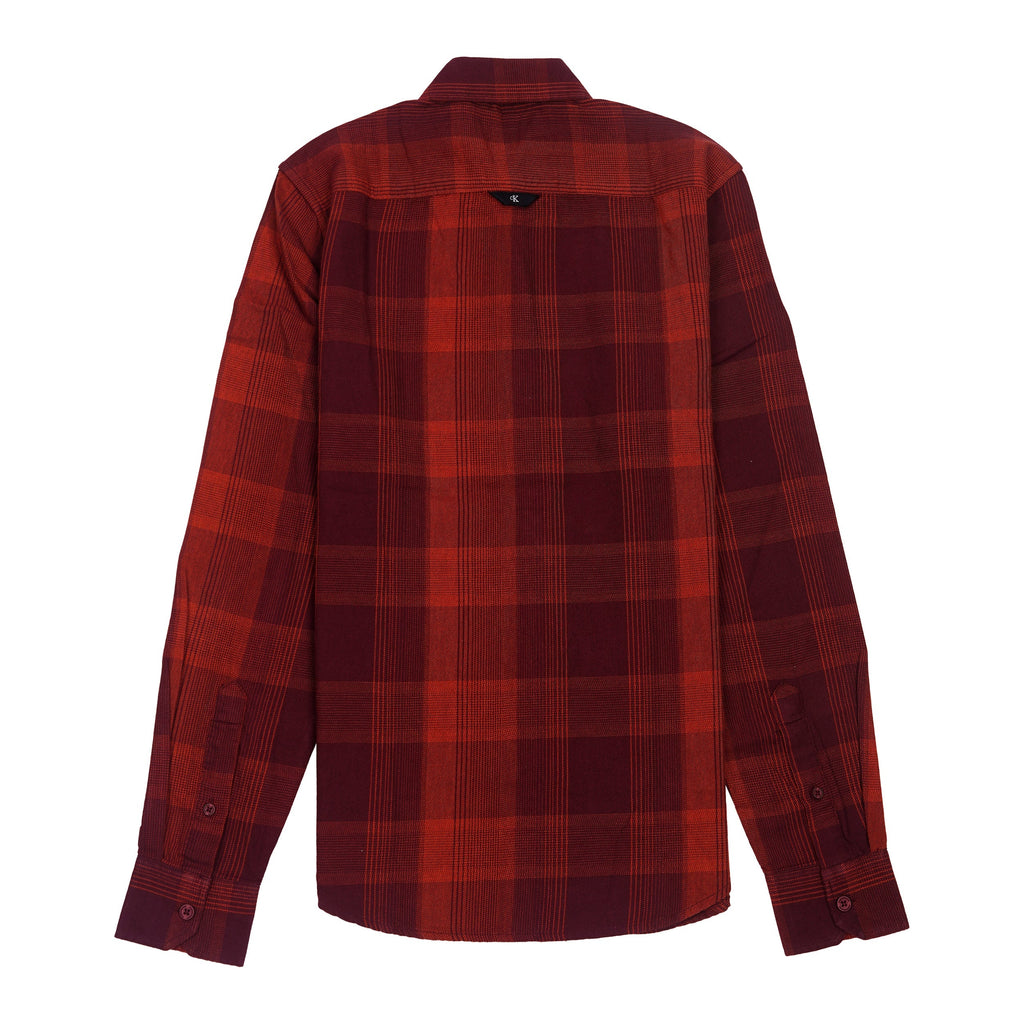 CALVIN KLEIN JEANS Ember Glow Tailored Fit Long Sleeve Flannel Shirt