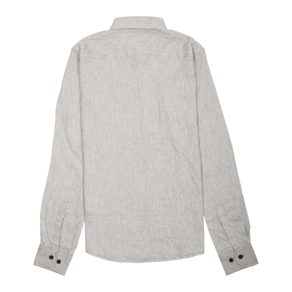 TIMBERLAND Whispering Sand Tailored Fit Long Sleeve Linen-Blend Shirt