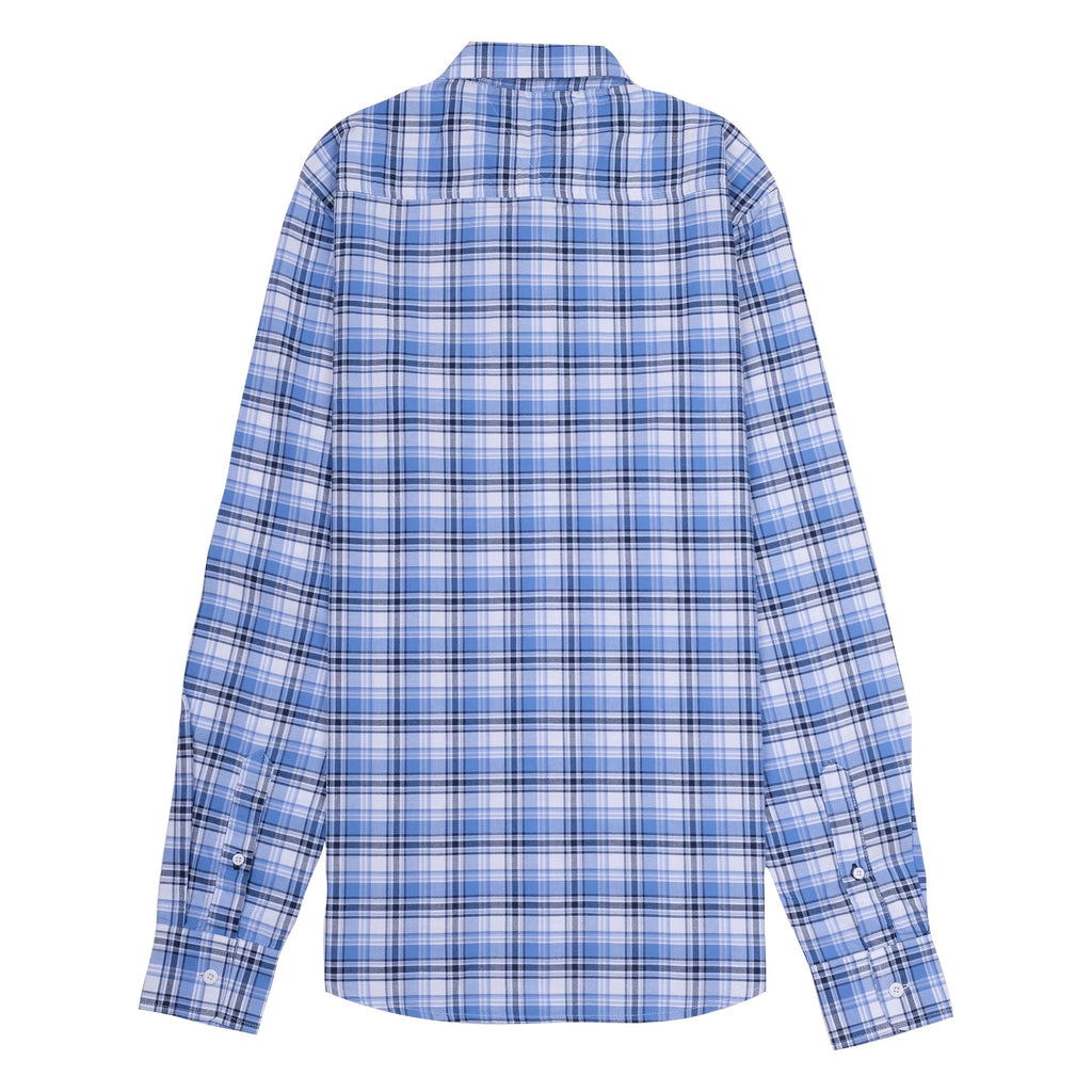 TOMMY HILFIGER Serene Azure Tailored Fit Long Sleeve Checked Shirt