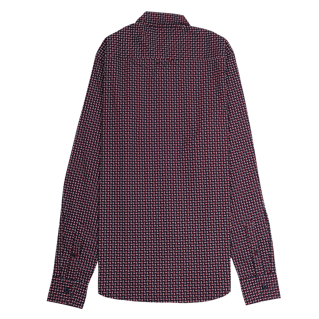 TOMMY HILFIGER Ember Plum Tailored Fit Long Sleeve Shirt