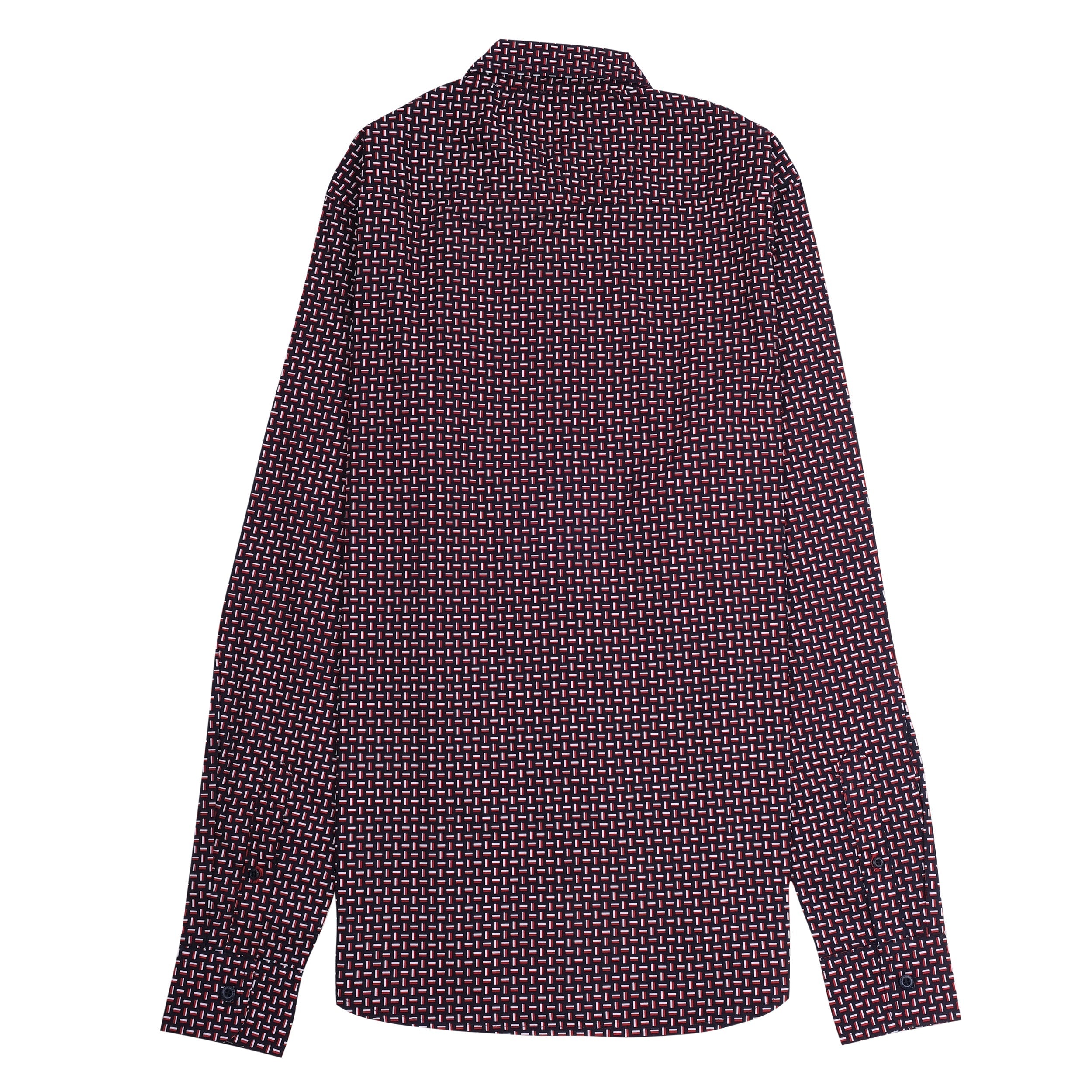 TOMMY HILFIGER Ember Plum Tailored Fit Long Sleeve Shirt