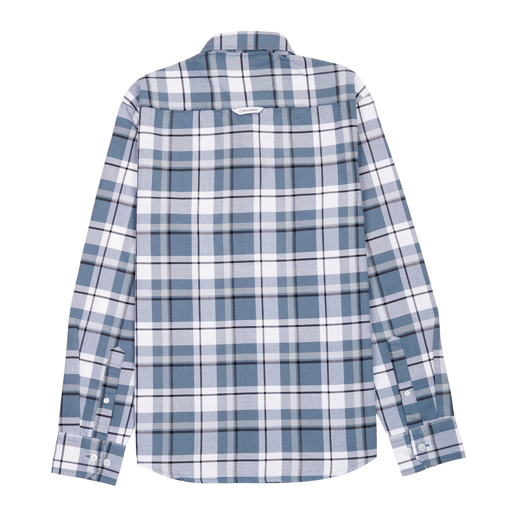 CALVIN KLEIN JEANS Oceanic Slate Classic Fit Long Sleeve Button-Up Shirt