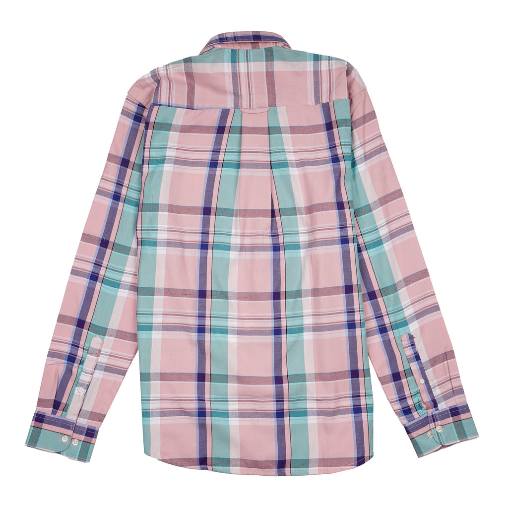 U.S. POLO ASSN. Prismatic Teal Tailored Fit Long Sleeve Check Shirt