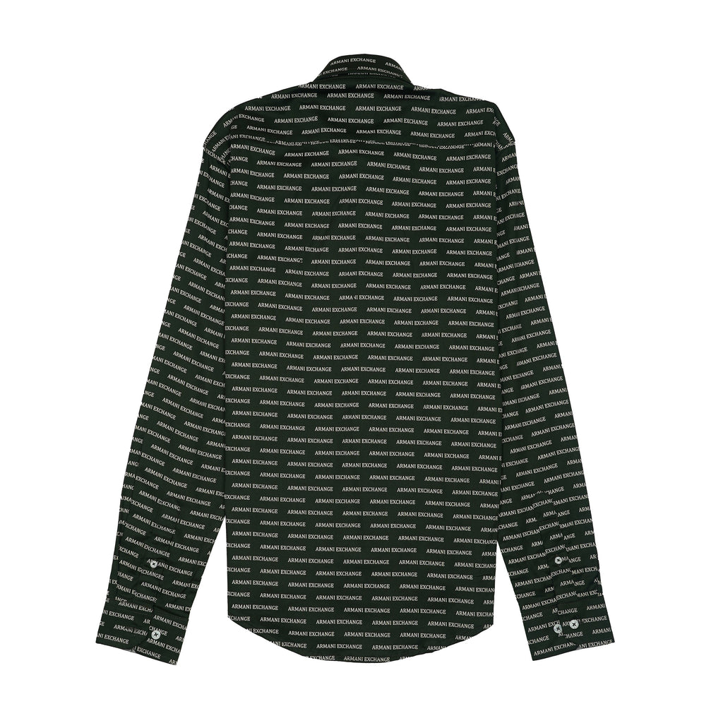 ARMANI EXCHANGE Opulent Cobalt Echo Tailored Fit Long Sleeve Button-Up Shirt
