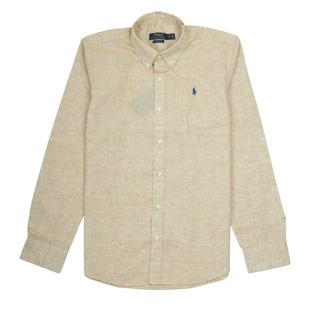 POLO RALPH LAUREN Desert Mirage Textured Slim Fit Long Sleeve Shirt