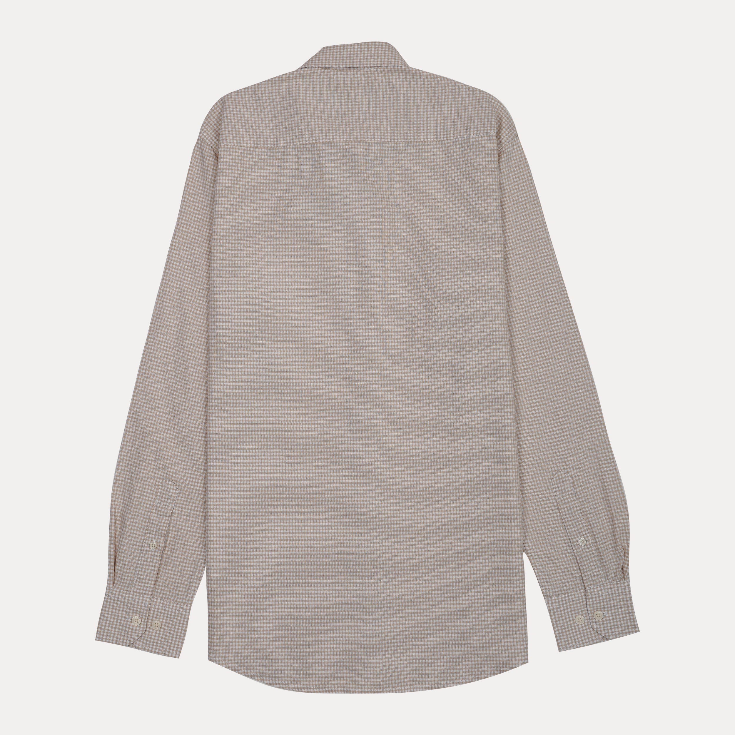 HACKETT Sunbeam Almond Tailored Fit Long Sleeve Gingham Shirt