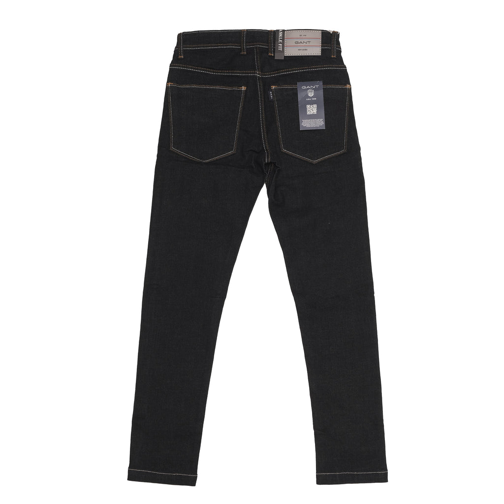 GANT Midnight Onyx Slim Fit Denim Jeans with Contrast Stitching