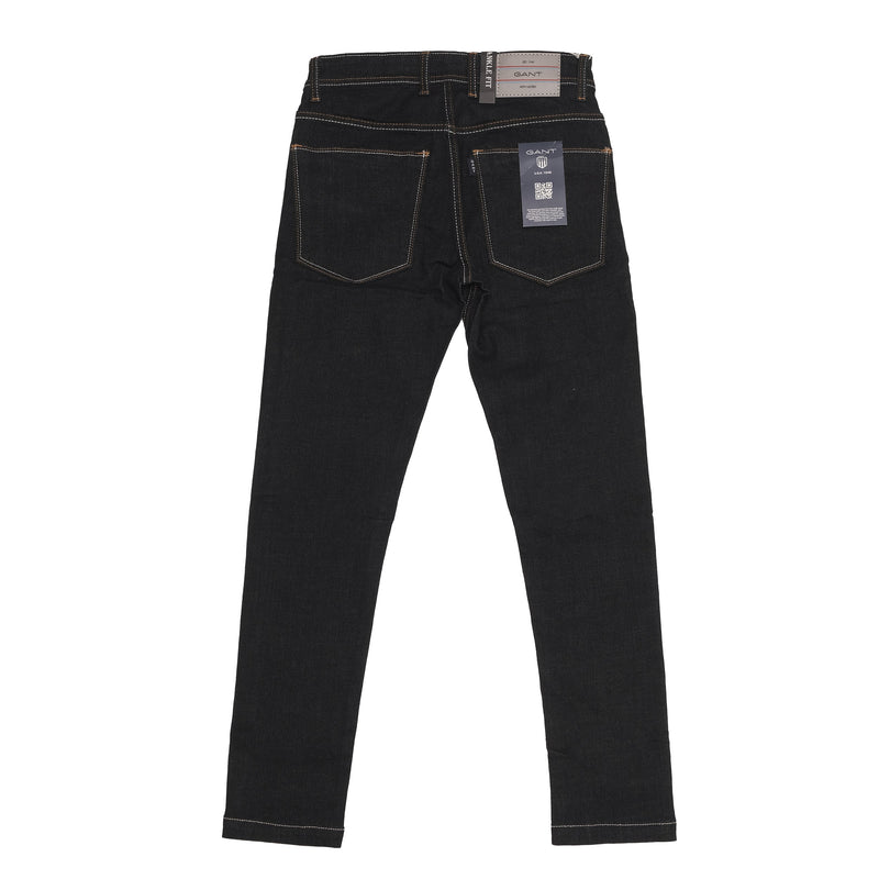 GANT Midnight Onyx Slim Fit Denim Jeans with Contrast Stitching