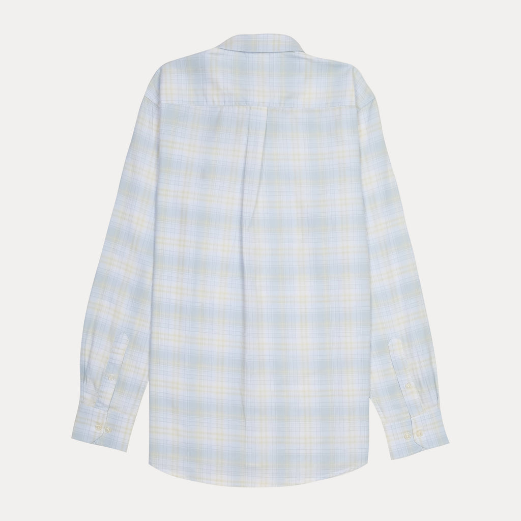 POLO RALPH LAUREN Tranquil Sky Custom Fit Long Sleeve Plaid Shirt