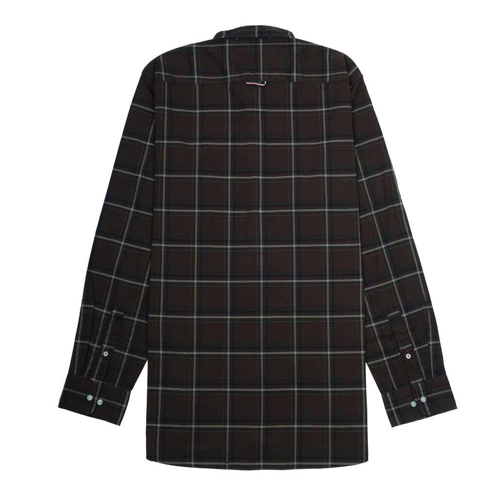 TOMMY HILFIGER Rustic Walnut Classic Fit Check Button-Up Shirt