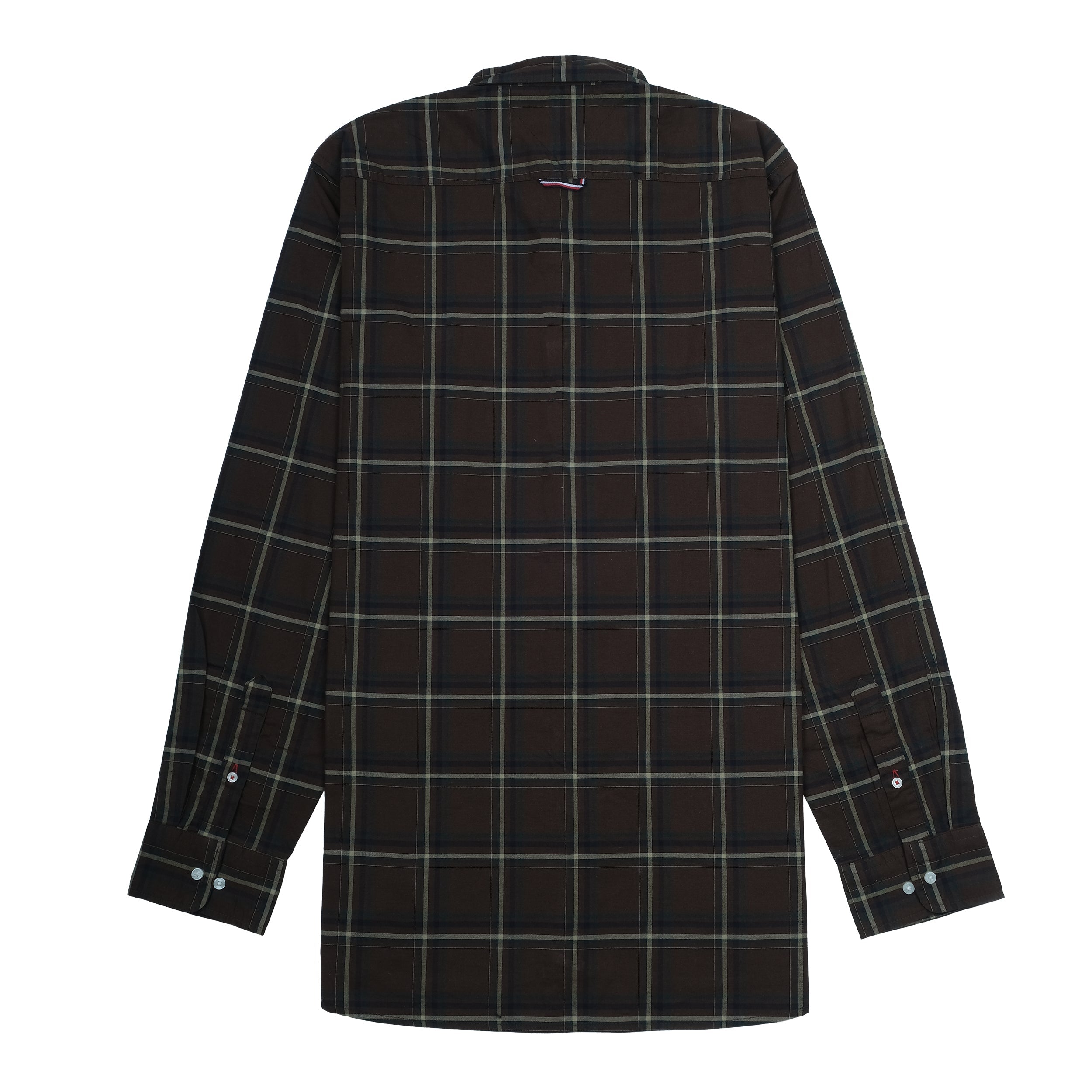 TOMMY HILFIGER Rustic Walnut Classic Fit Check Button-Up Shirt