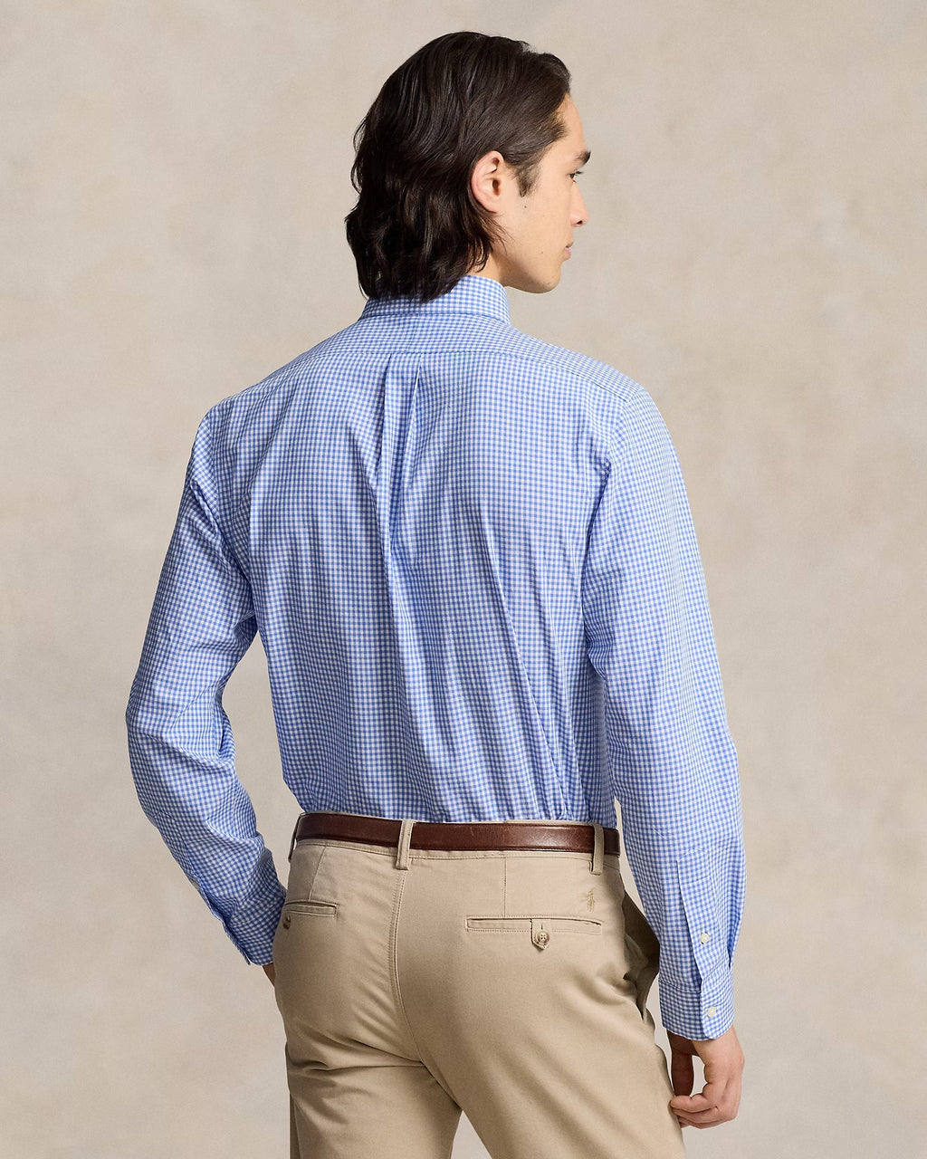 POLO RALPH LAUREN Serene Azure Timeless Fit Long Sleeve Gingham Shirt