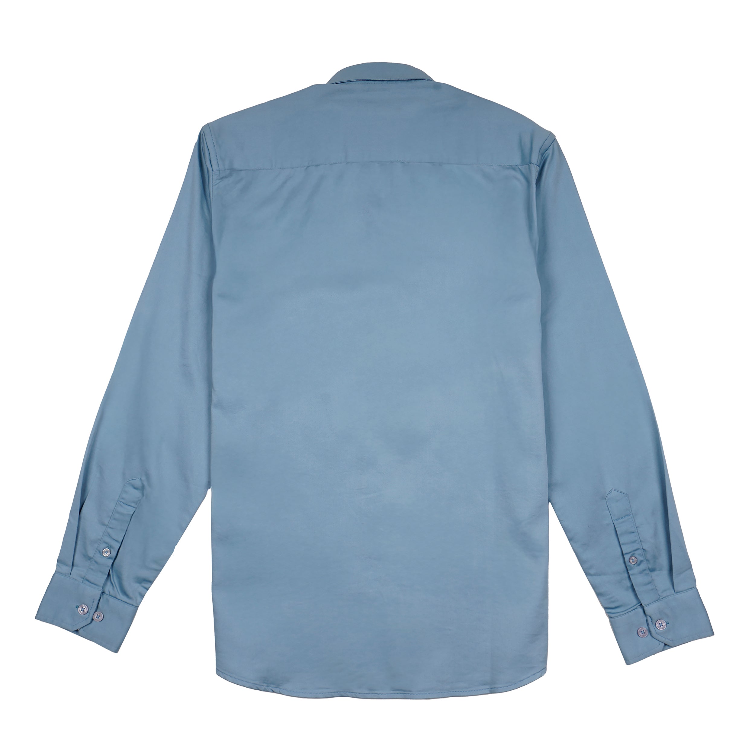 BURBERRY Opulent Teal Tailored Fit Long Sleeve Button-Up Shirt