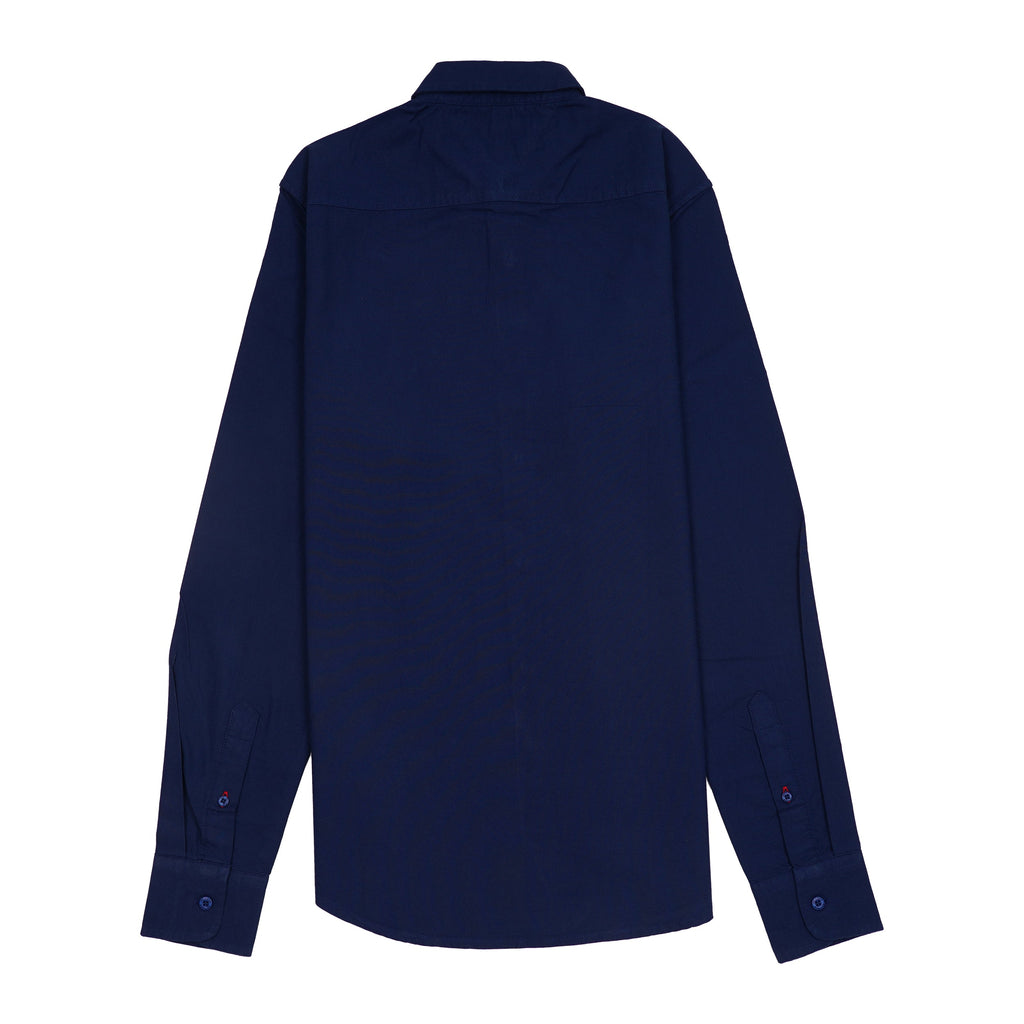 TOMMY HILFIGER Prismatic Indigo Tailored Fit Long Sleeve Button-Up Shirt