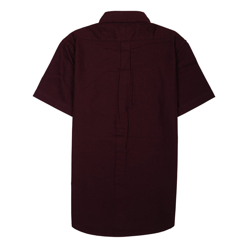 POLO RALPH LAUREN Crimson Velvet Relaxed Fit Short Sleeve Button-Down Shirt