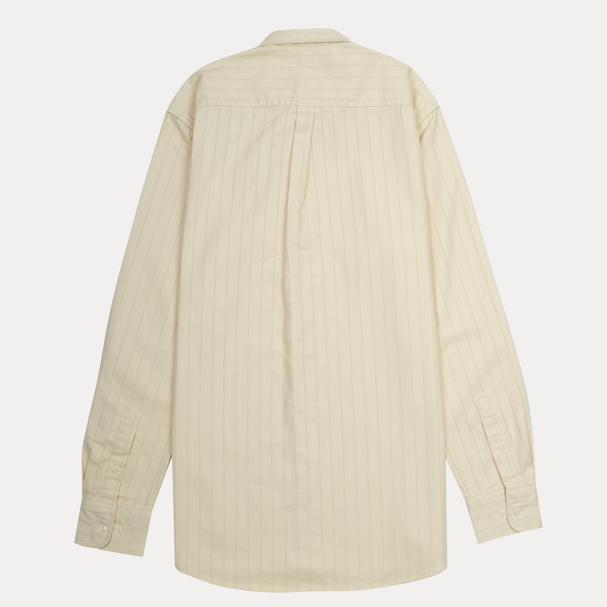 POLO RALPH LAUREN Silken Biscotti Tailored Fit Long Sleeve Striped Shirt