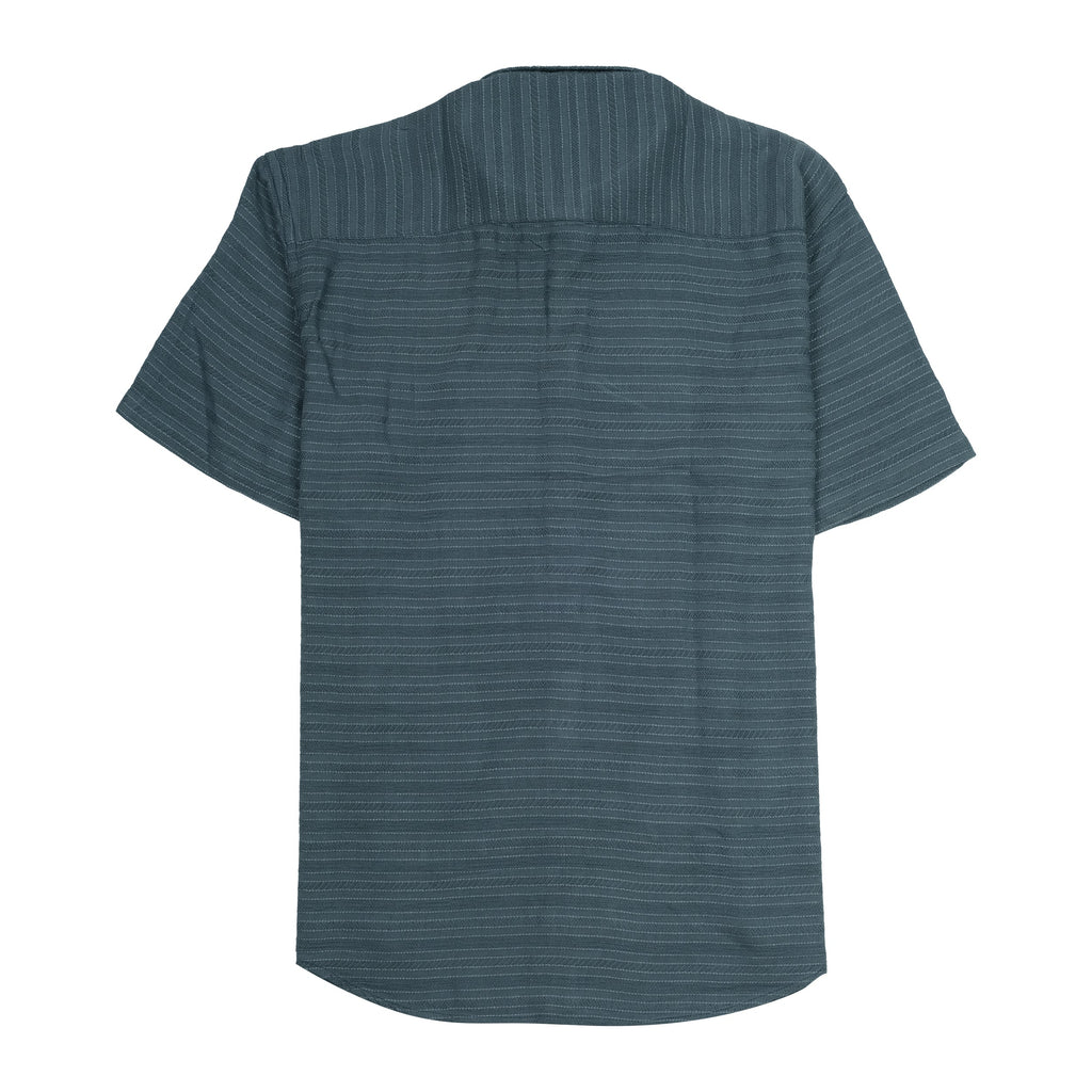 ZARA Mystic Ash Slim Fit Short Sleeve Textured Shirt