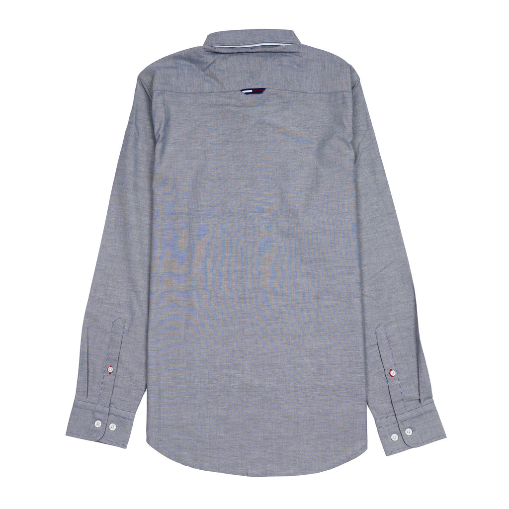 TOMMY JEANS Seraphic Azure Tailored Fit Long Sleeve Button-Up Shirt