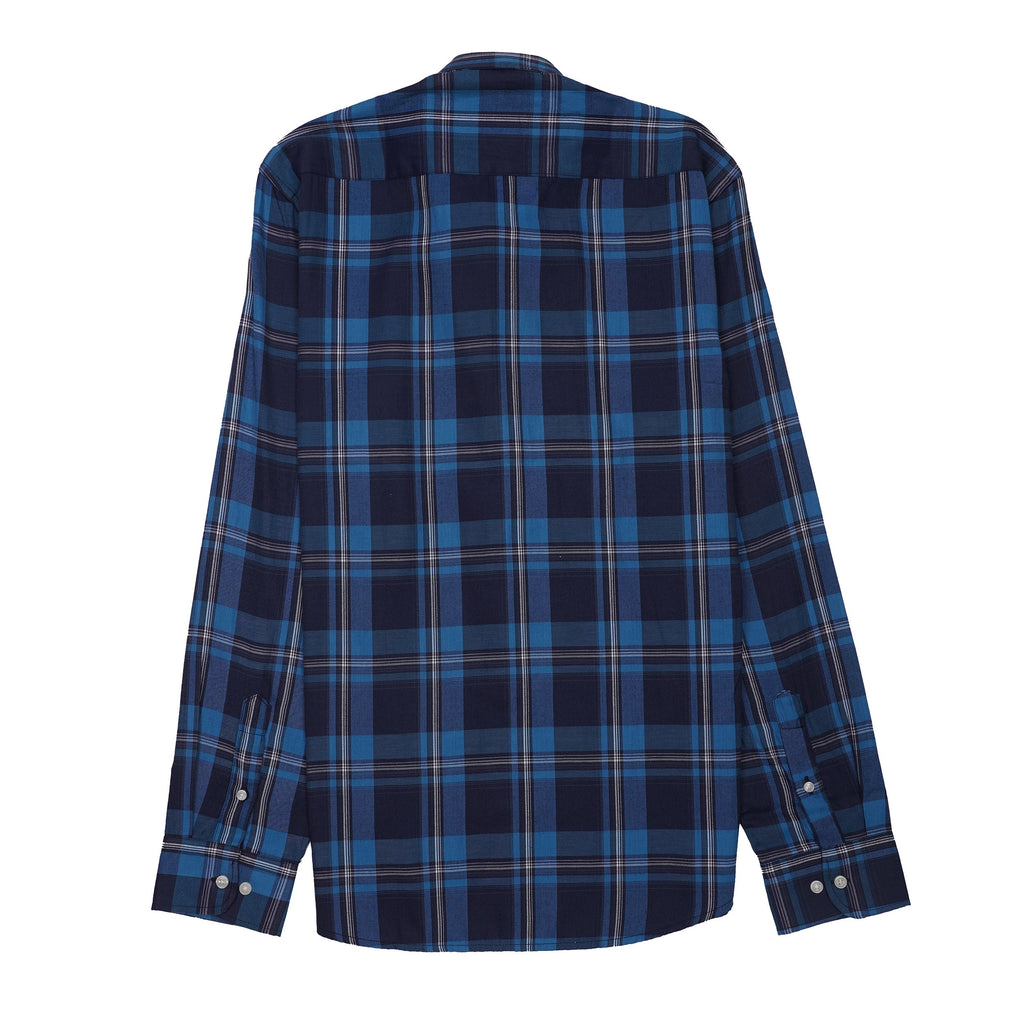TOMMY HILFIGER Radiant Indigo Tailored Fit Long Sleeve Flannel Shirt