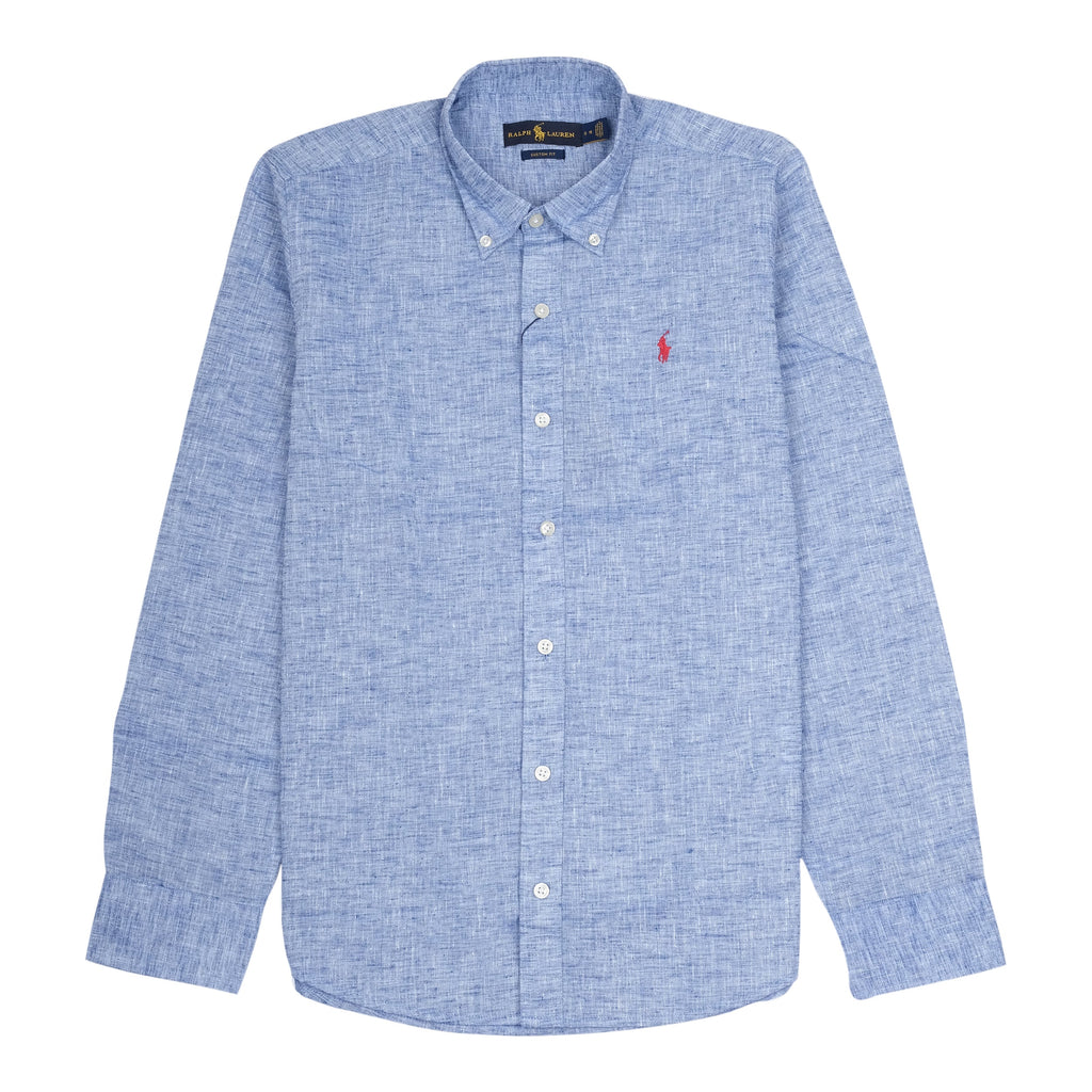 POLO RALPH LAUREN Tranquil Azure Slim Fit Textured Button-Down Shirt