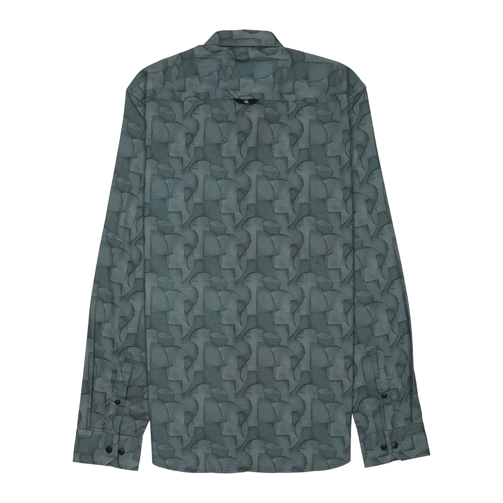 CALVIN KLEIN Lucent Teal Tailored Fit Long Sleeve Shirt