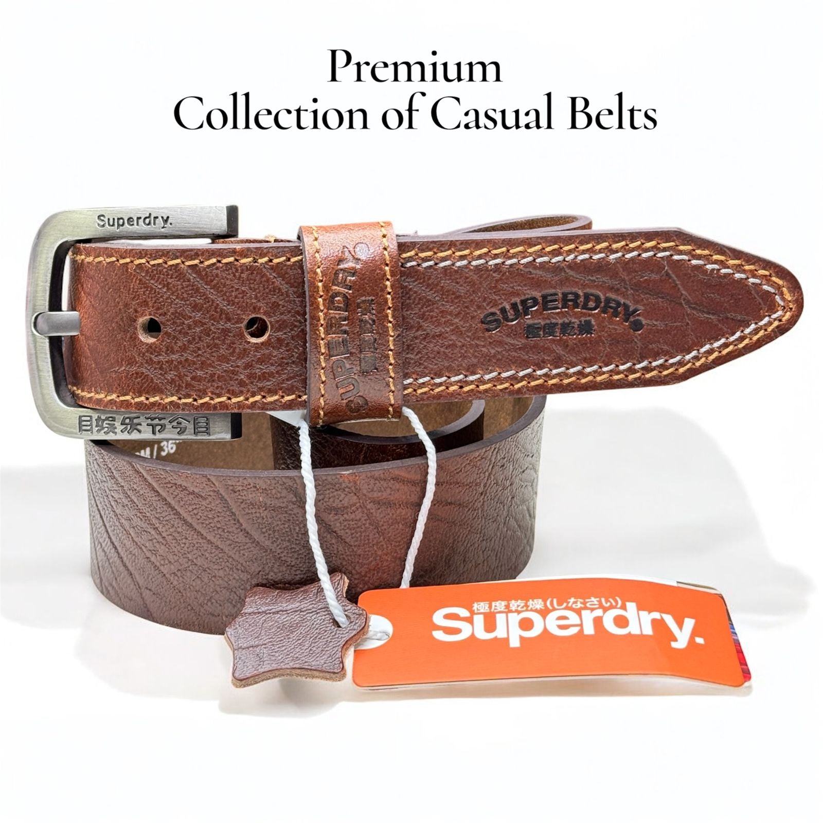 SUPERDRY Premium Casual Leather Belt