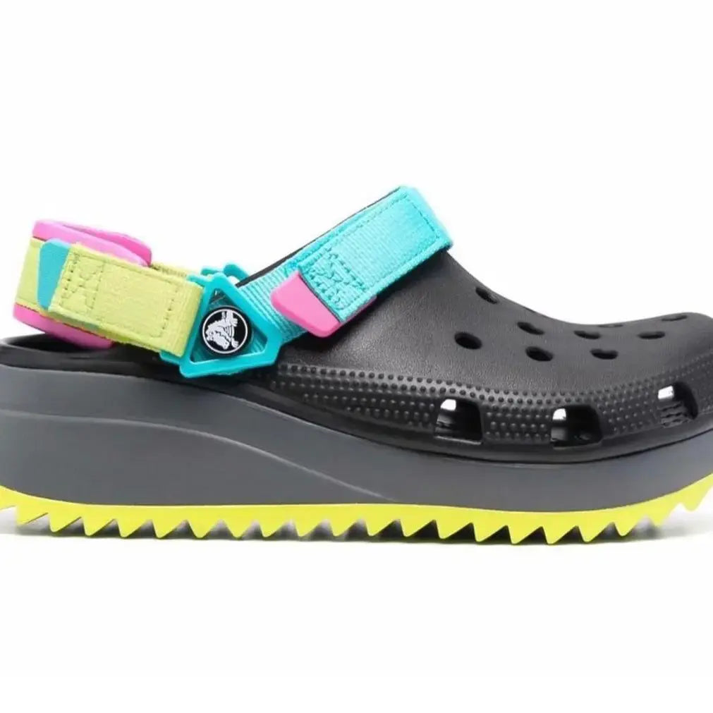 CROCS Luminous Obsidian Adjustable Fit Clogs with Electric Highlights
