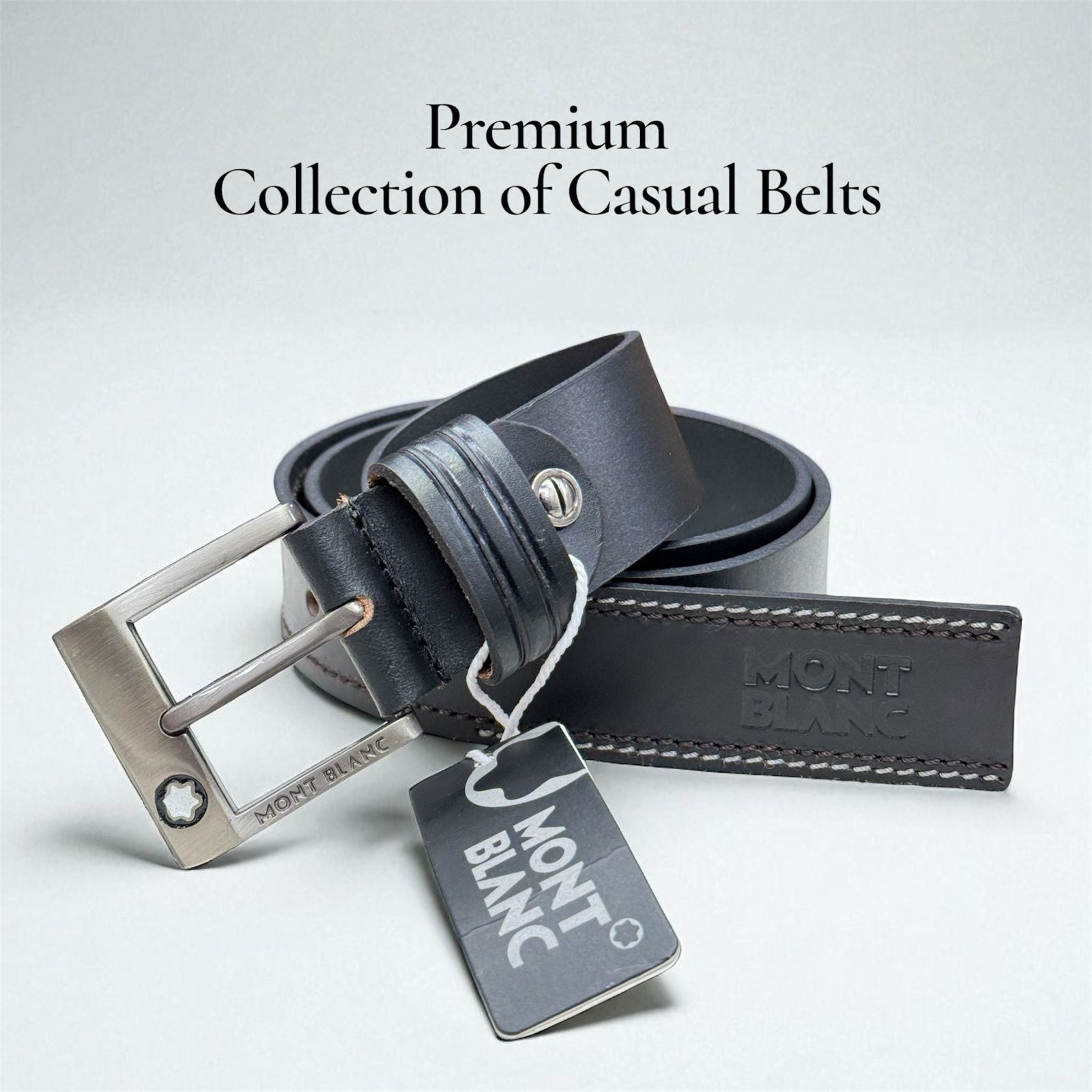 MONT BLANC Premium Casual Leather Belt