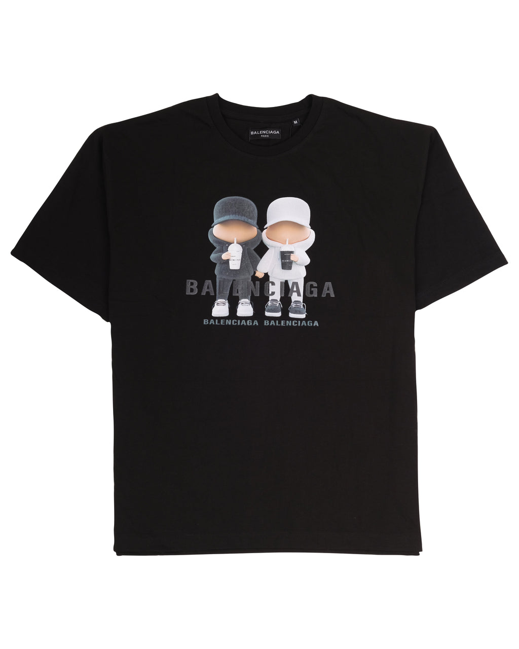 BALENCIAGA Midnight Noir Graphic Oversized Short Sleeve Tee