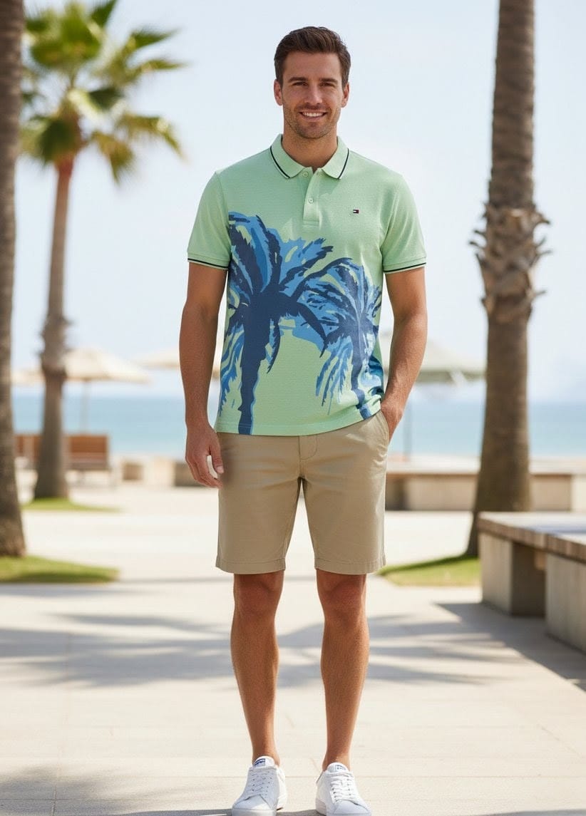 Tommy Hilfiger Palm Print Polo Shirt