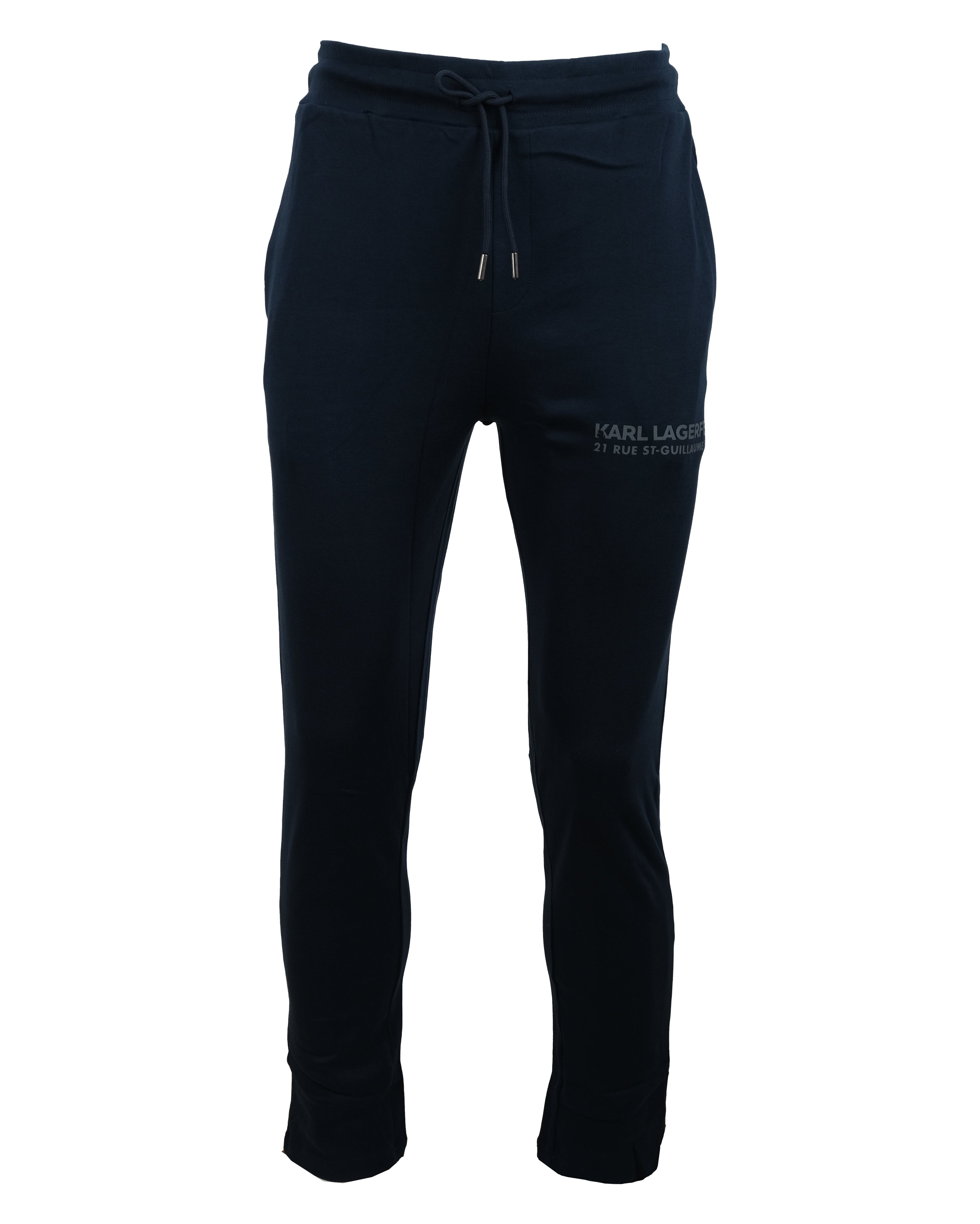 KARL LAGERFELD Midnight Navy Luxe Graphic Crewneck Tee