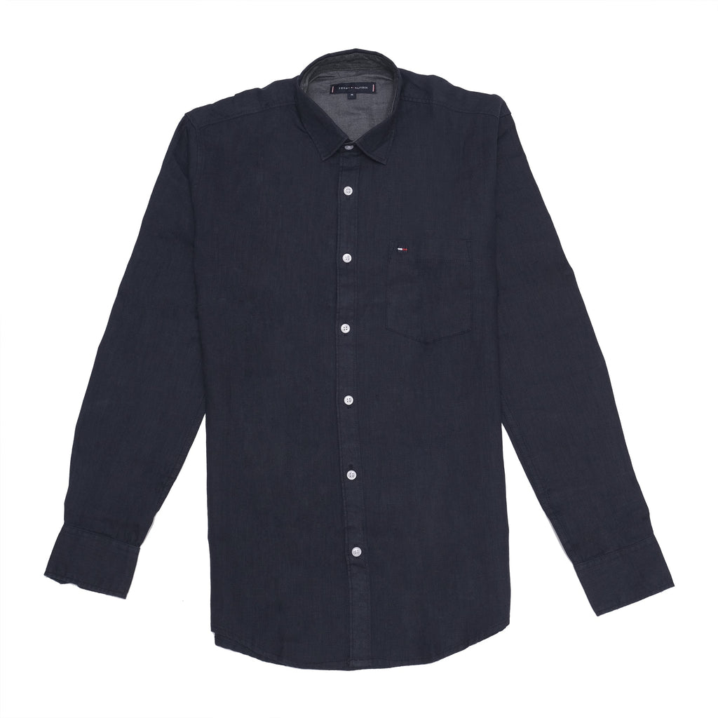 TOMMY HILFIGER Midnight Ocean Classic Fit Button-Up Shirt