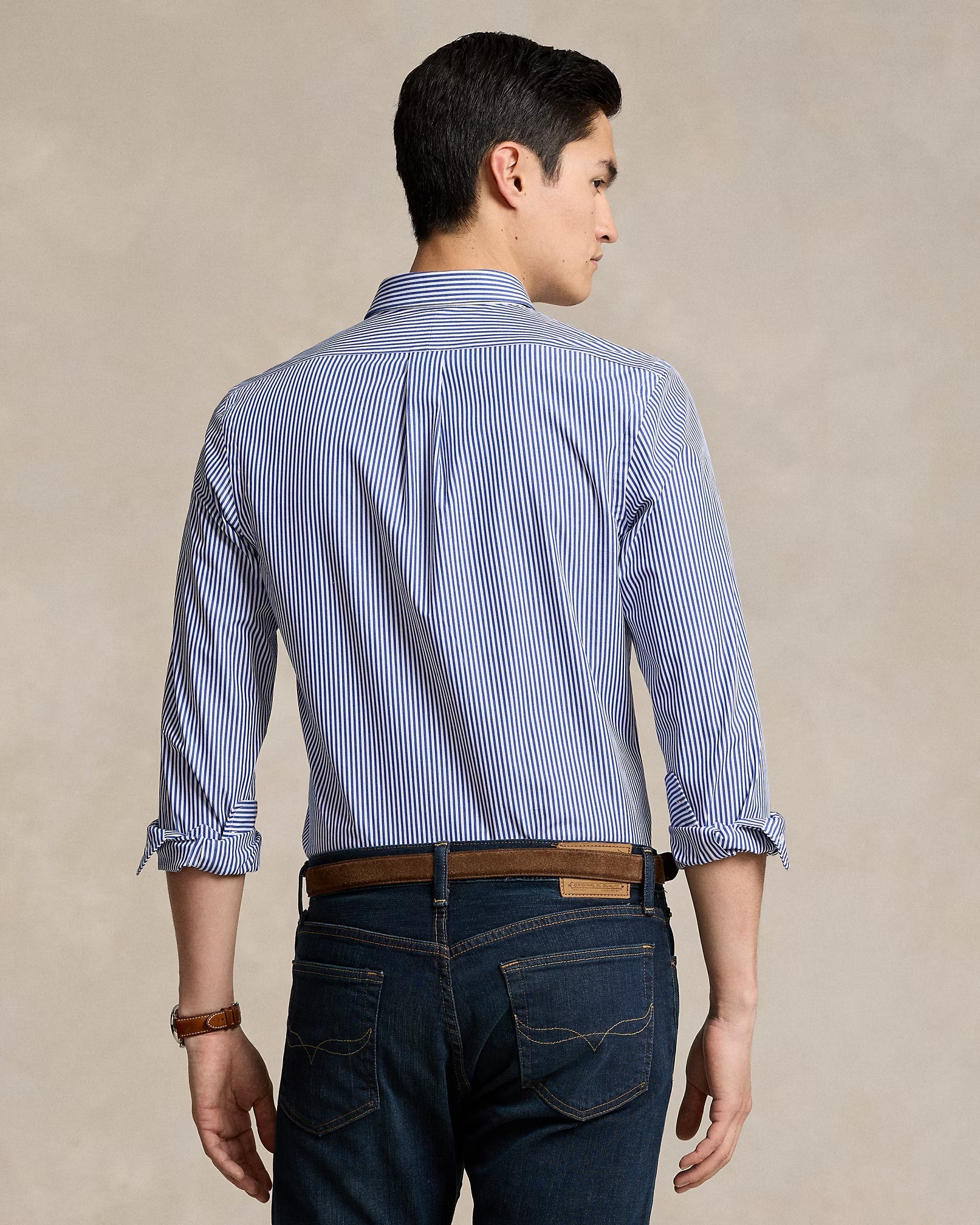 POLO RALPH LAUREN Misty Slate Slim Fit Long Sleeve Button-Down Shirt