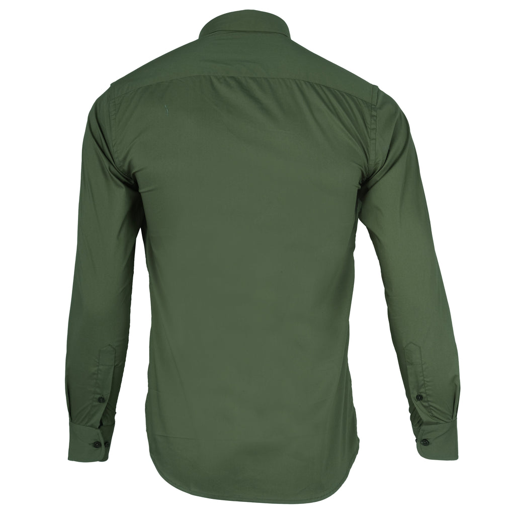 LACOSTE Olive Drizzle Classic Fit Long Sleeve Button-Up Shirt