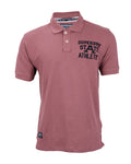 SUPERDRY Blush Petal Slim Fit Athletic Logo Polo Shirt