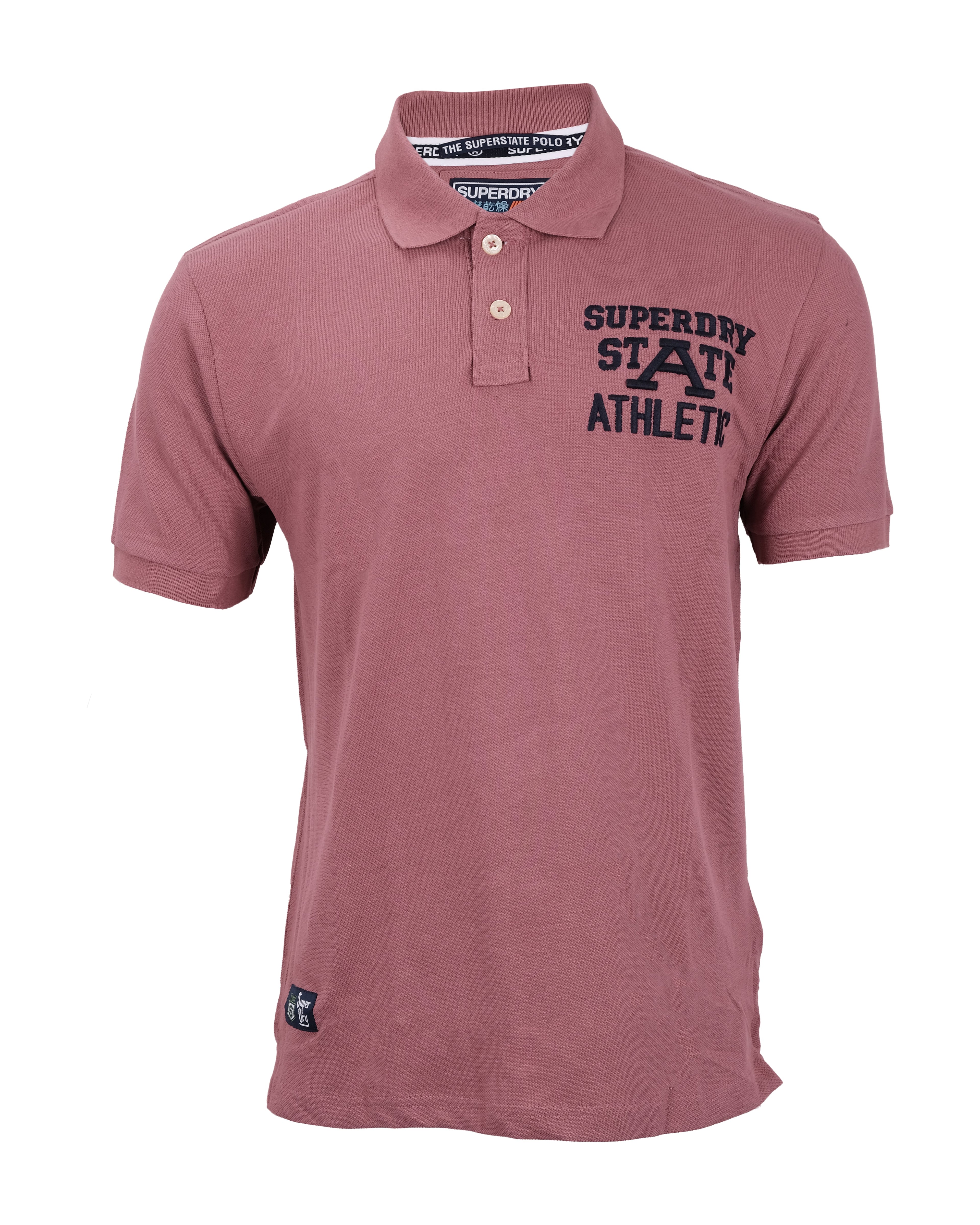 SUPERDRY Blush Petal Slim Fit Athletic Logo Polo Shirt