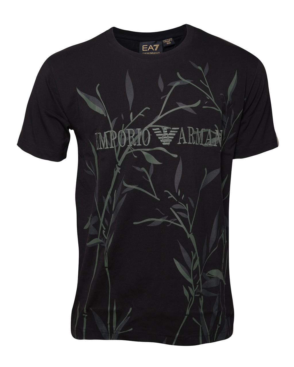EMPORIO ARMANI EA7 Obsidian Black Slim Fit Short Sleeve Graphic Tee
