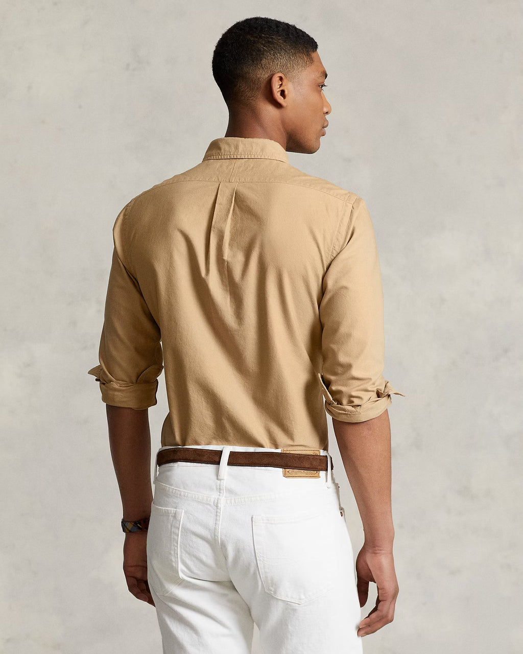 POLO Whispering Sand Classic Fit Long Sleeve Button-Up Shirt