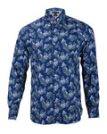 TOMMY HILFIGER Deep Sea Floral Slim Fit Long Sleeve Cotton Shirt