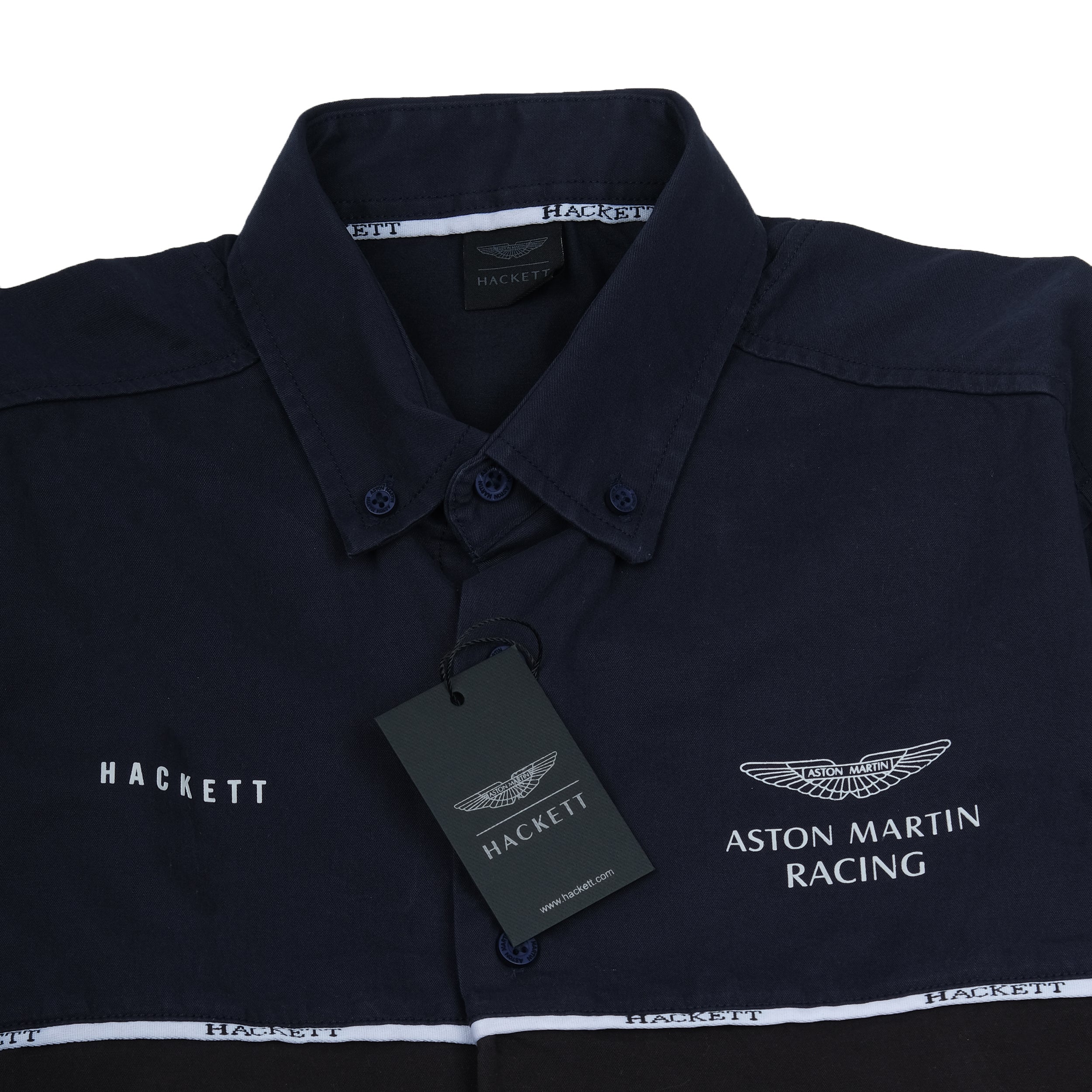 HACKETT Midnight Navy Classic Fit Long Sleeve Shirt