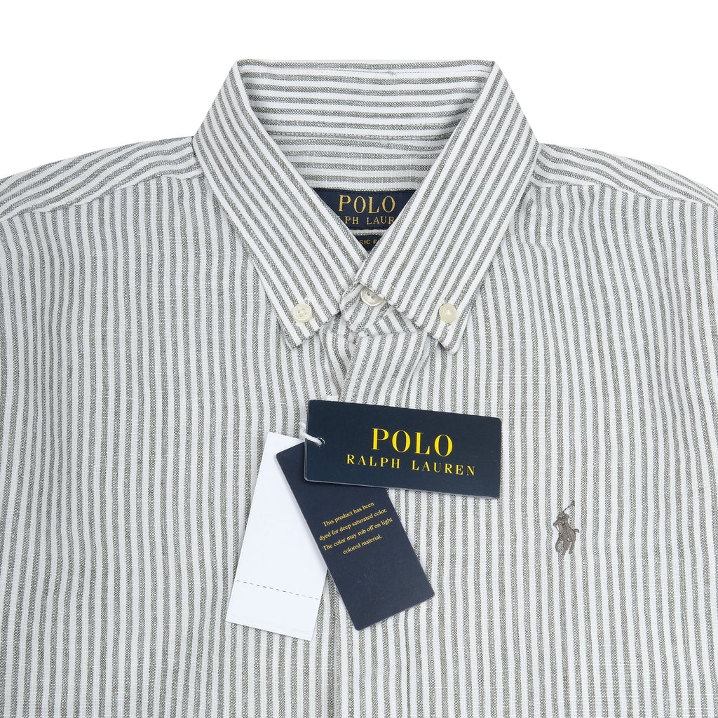 POLO RALPH LAUREN Sage Stripe Classic Fit Long Sleeve Button-Down Shirt
