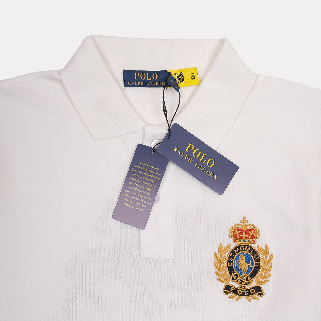 POLO RALPH LAUREN Silken Ivory Tailored Fit Short Sleeve Piqué Polo Shirt