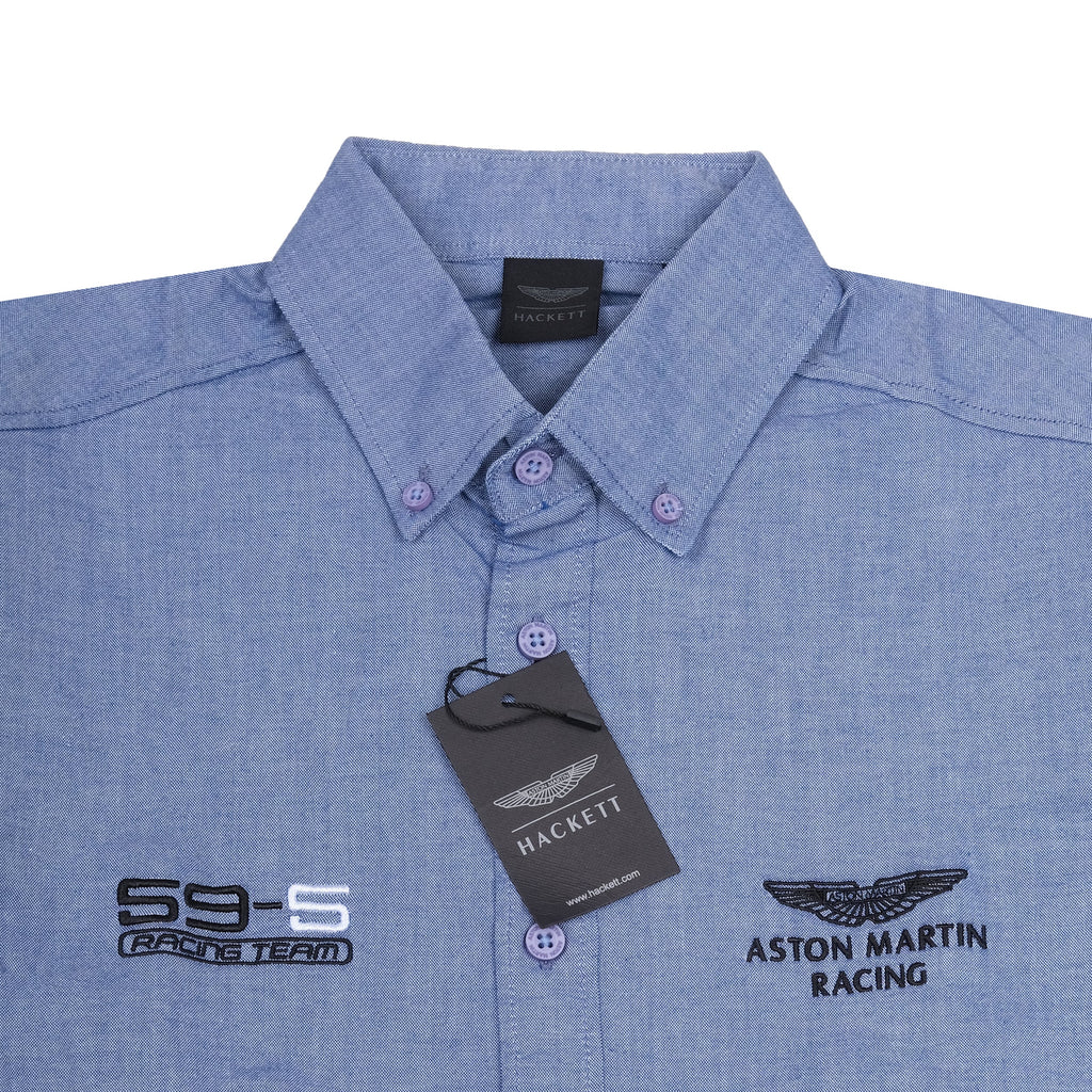 HACKETT Ozone Blue Slim Fit Long Sleeve Shirt