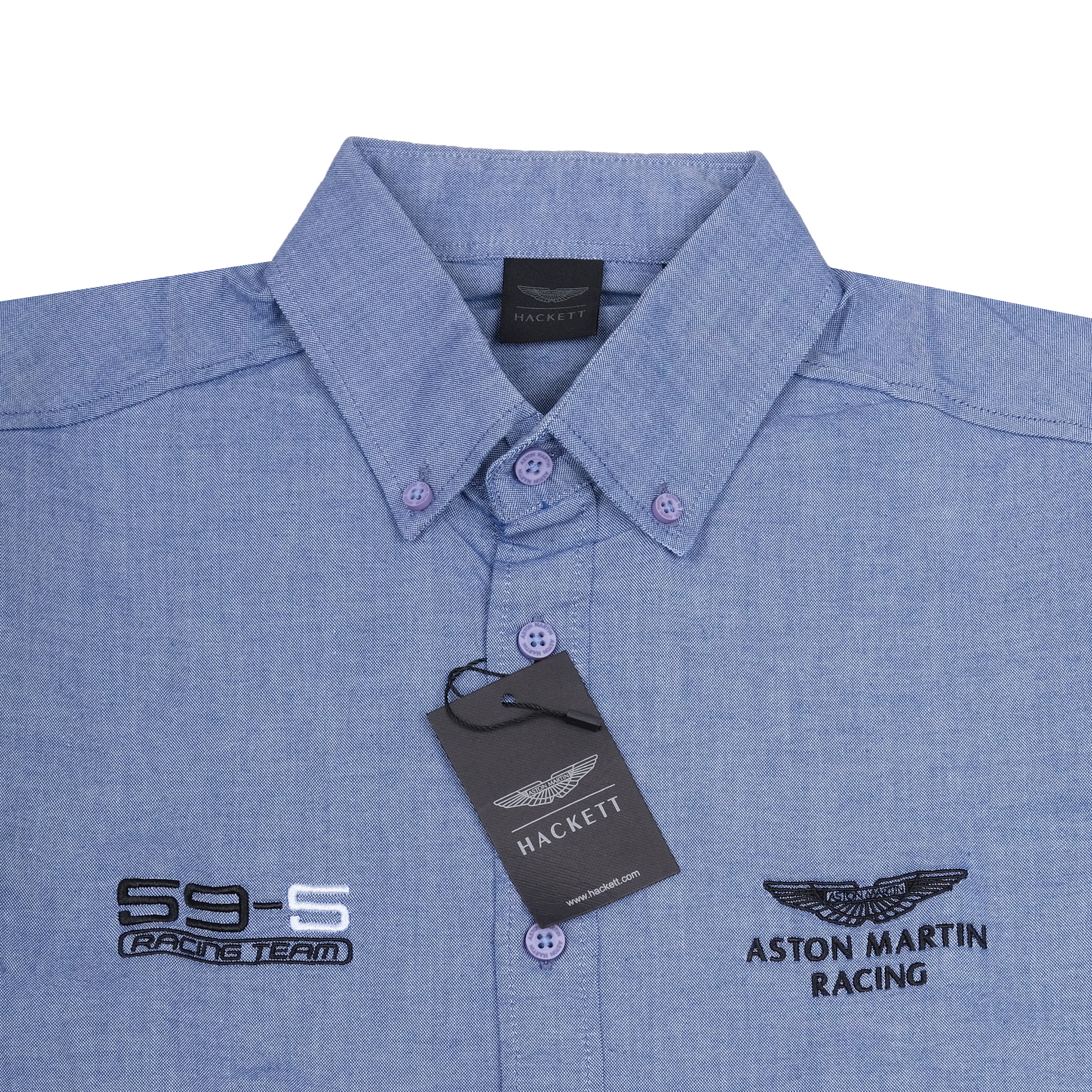 HACKETT Ozone Blue Slim Fit Long Sleeve Shirt