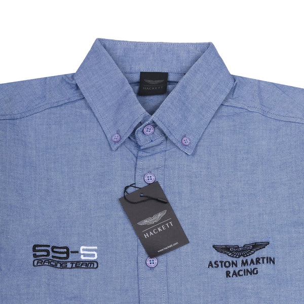 HACKETT Ozone Blue Slim Fit Long Sleeve Shirt
