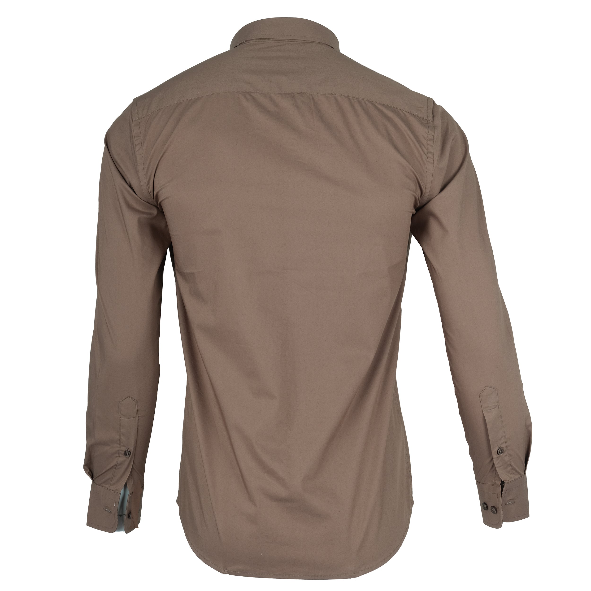 LACOSTE Earthy Walnut Classic Fit Long Sleeve Button-Up Shirt