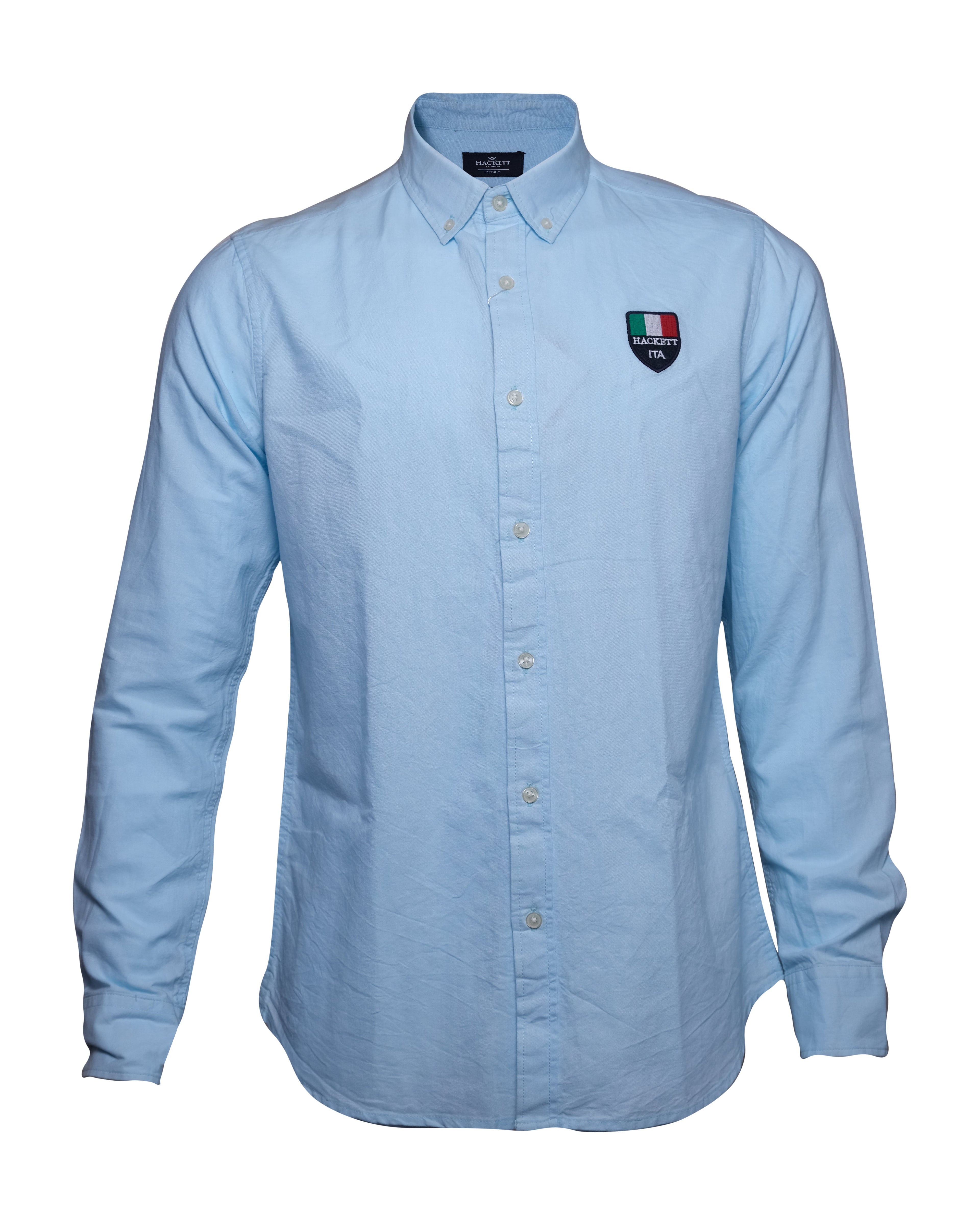 HACKETT ITA Serene Sky Slim Fit Oxford Button-Down Shirt