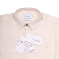 CALVIN KLEIN Creamy Almond Slim Fit Long Sleeve Button-Up Shirt