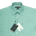 TOMMY HILFIGER Tranquil Teal Classic Fit Short Sleeve Button-Up Shirt
